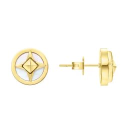 Police Lucky Star Golden Stud Earrings for Women-image-13