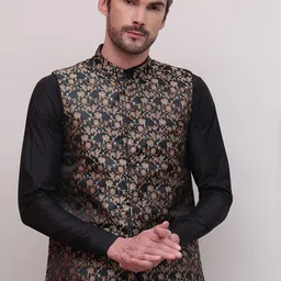Jompers Men Woven DesignNehru Jackets-38