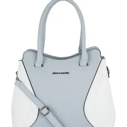 Pierre Cardin Blue & White Color Block Handbag-image-0