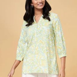 Akkriti by Pantaloons Green Printed Tunic-image-32