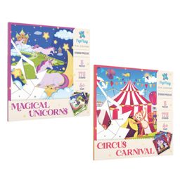 PepPlay Sticker Puzzle Circus Carnival And Magical Unicorn Multicolor - 175 Pieces each-25
