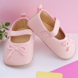 Baby Moo Bow Booties - Pink-image-55