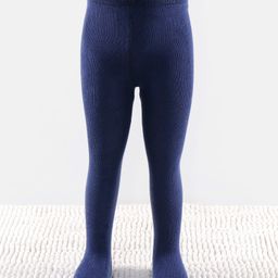 Cutewalk by Babyhug Non Terry Footed Anti Bacterial SolidTights - Navy Blue-image-6