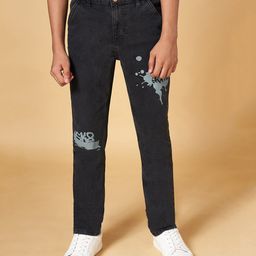 Coolsters by Pantaloons Born To Skate Text Printed Jeans - Black-image-47