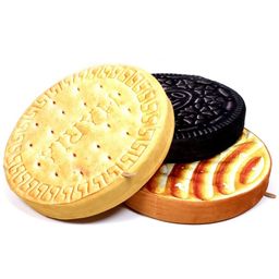 VELLIQUE Biscuit Cushion, Round Shape Biscuit, Stuffed Cushions Toy Seat Pad for Couch, Chair, Floor, Sofa Multicolored Decorative Cushion.(12x 12 Inch) (Set of 3)-2