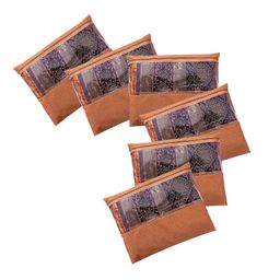 JD FRESH 6 Pcs Non-Woven Saree Covers with Zip - Orange-26