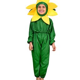 BookMyCostume Full Sleeves Flower Costume Set - Green & Yellow-image-32