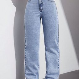 PLUS 91 Women Comfort Straight Fit High-Rise Low Distress Stretchable Jeans-image-16