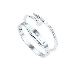 MEENAZ Set of 2 Silver-Plated AD-Stone Studded Stainless Steel Anti Tarnish Kada Bracelets-image-100