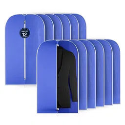 Kuber Industries Blue & White 12 Pieces Suit Organisers-image-88