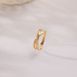 Mia by Tanishq Yellow Gold Aurora Loop Ring-58