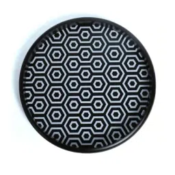 Crayton Black & White Round MDF Wall Hanging - Set of 1-image-95