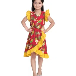 StyleStone Kids Pink Floral Print Dress-image-36