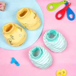 Pantaloons Baby Kids Multicolor Cotton Printed Booties (Pack of 2)-image-4