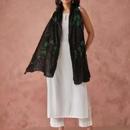 Fabindia Black Printed Stole-image-91