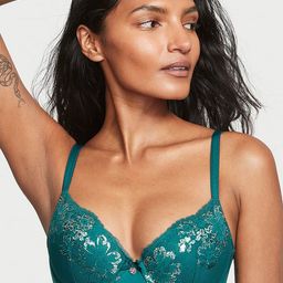 Victoria's Secret Floral Bra Half Coverage Underwired Lightly Padded-image-72