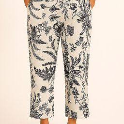 GAB Floral Printed Pure Cotton Straight -Leg Lounge Pant-image-29
