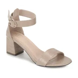 Truffle Collection Beige Ankle Strap Sandals-image-32