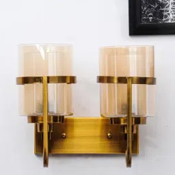 Kapoor E Illuminations Wysocki Golden Metal Dual Shade Wall Light - Set of 1-image-82
