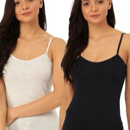 Lady Lyka Multicolor Cotton Camisole (Pack Of 2)-image-93