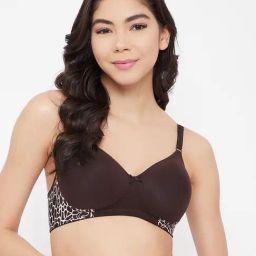 Clovia Brown Non Wired Padded T-Shirt Bra-image-40