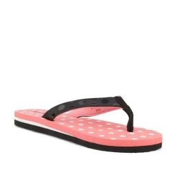 United Colors of Benetton Women's Black & Coral Flip Flops-picture-2