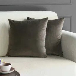 GM Brown Cotton Cushion Cover - Set of 2-image-18