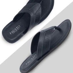 Fausto Men's Navy Thong Sandals-picture-28