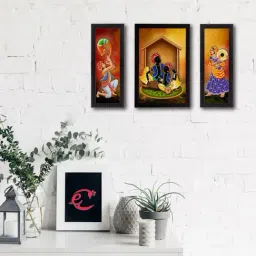 eCraftIndia Set of 3 Musician Satin Matt Texture UV Art Painting-image-79