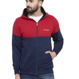 Kalt Navy & Red Full Sleeves Hooded Sweatshirt-picture-42