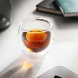 NATURALLY YOURS Transparent Glass Double Wall Bowl-8