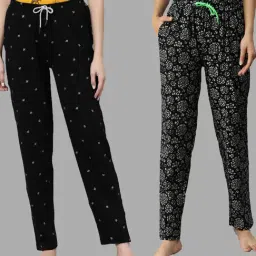 Kryptic Black Printed Pyjamas - Pack of 2-picture-44