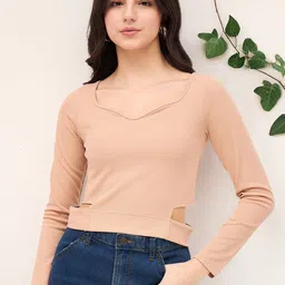 DressBerry Women Ribbed Crop Top-image-98