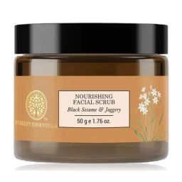 Forest Essentials Ayurvedic Nourishing Black Sesame & Jaggery Face Scrub for Dry Skin - 50 gm-39