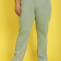 theRebelinme Green Fleece Solid Casual Trousers-image-28