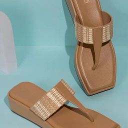 Inc.5 Women's Beige T-Strap Wedges-image-75