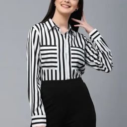 Style Quotient Black & White Striped Shirt-image-96