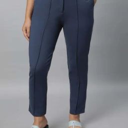 Aurelia Blue Mid Rise Trousers-image-26