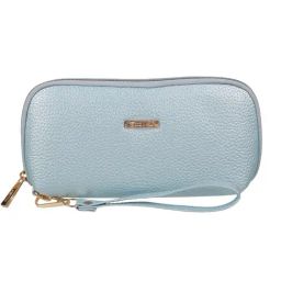 Metro Blue Textured Small Wristlet Wallet for Women-14