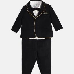 Miniklub Boys Black Regular Fit Woven Clothing Set-picture-26