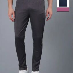 Force NXT Dark Grey & Navy Regular Fit Sports Trackpants - Pack Of 2-image-43