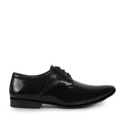 Fausto Men's Black Derby Shoes-image-93