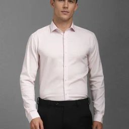 Louis Philippe Pink Slim Fit Texture Shirt-image-36