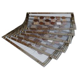 Kuber Industries 6-Pcs Brown Patch Design Rectangle Anti-Slip Table Placemats image 4