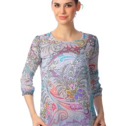 Cation White Printed Top-image-35
