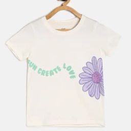 MINIKLUB Kids Off White Printed Top-image-64