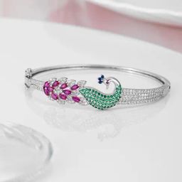 Zavya Peacock 92.5 Sterling Silver Bracelet-image-86