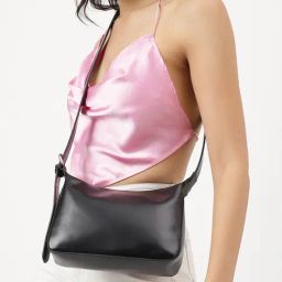 Fastrack Black Solid Faux Leather Sling Handbag-image-49