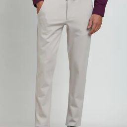 Turtle Grey Knitted Slim Fit Self Design Trousers-image-68