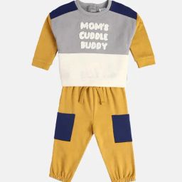 Miniklub Boys Yellow Regular Fit Knit Top And Bottom-picture-29